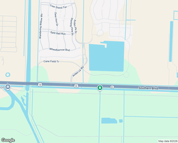 map of restaurants, bars, coffee shops, grocery stores, and more near 660 Arden Lake Way in Wellington