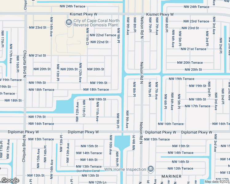 map of restaurants, bars, coffee shops, grocery stores, and more near 915 Northwest 18th Street in Cape Coral