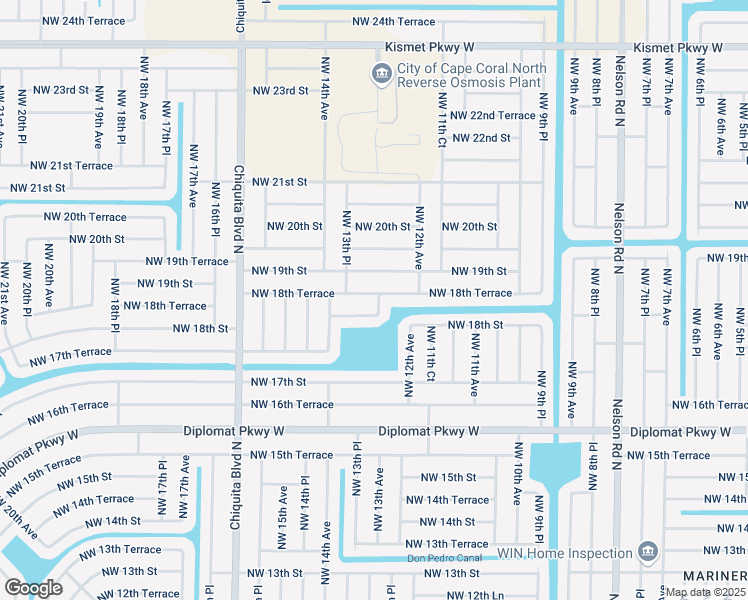 map of restaurants, bars, coffee shops, grocery stores, and more near 1802 Northwest 12th Court in Cape Coral