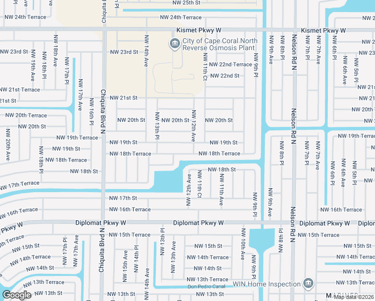 map of restaurants, bars, coffee shops, grocery stores, and more near 1209 Northwest 18th Terrace in Cape Coral