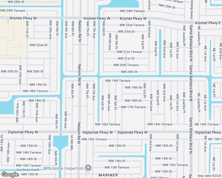 map of restaurants, bars, coffee shops, grocery stores, and more near 1834 Northwest 5th Place in Cape Coral