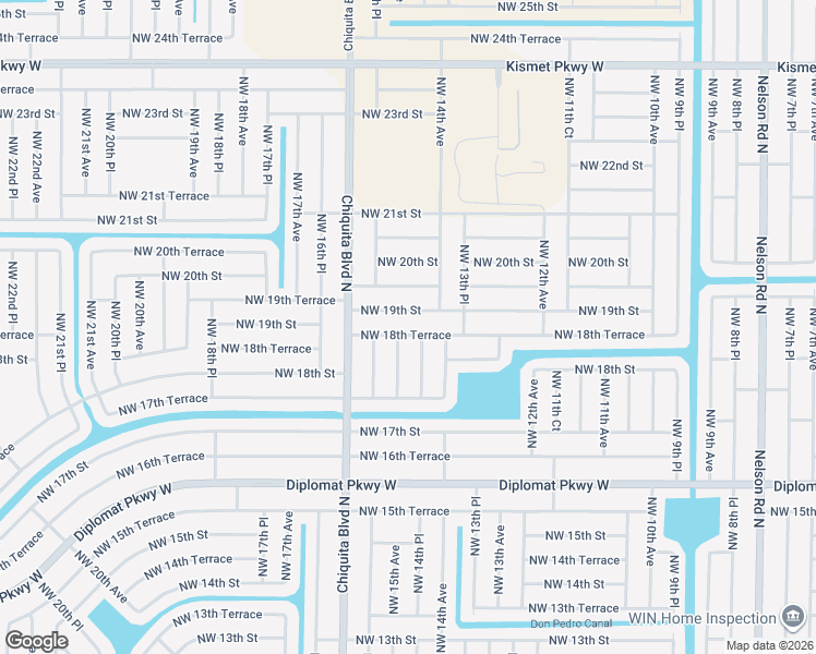 map of restaurants, bars, coffee shops, grocery stores, and more near 1414 Northwest 19th Street in Cape Coral