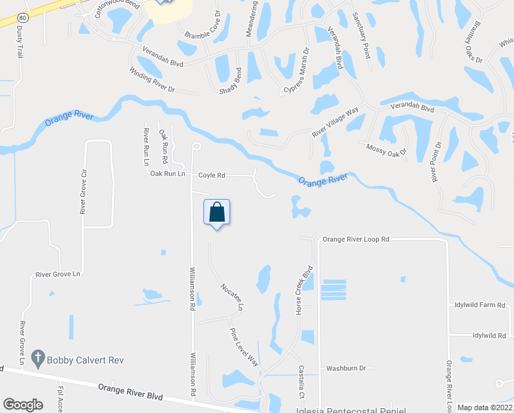 map of restaurants, bars, coffee shops, grocery stores, and more near 12310 Coyle Road in Fort Myers