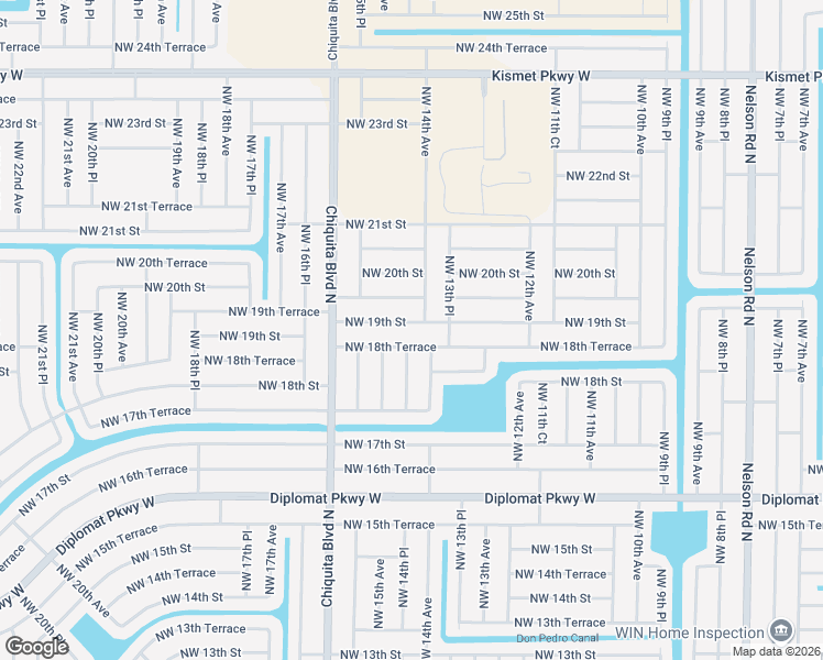map of restaurants, bars, coffee shops, grocery stores, and more near 1414 Northwest 19th Street in Cape Coral