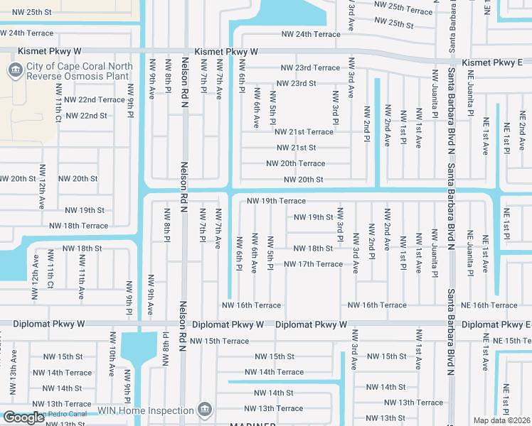 map of restaurants, bars, coffee shops, grocery stores, and more near 1834 Northwest 5th Place in Cape Coral