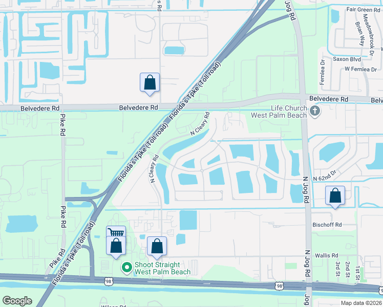 map of restaurants, bars, coffee shops, grocery stores, and more near 720 Gazetta Way in West Palm Beach