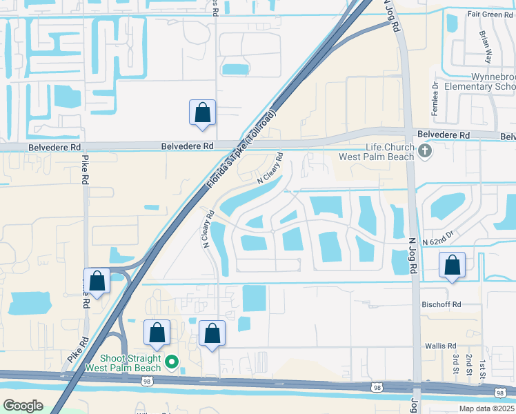 map of restaurants, bars, coffee shops, grocery stores, and more near 720 Gazetta Way in West Palm Beach