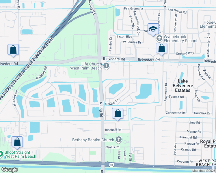 map of restaurants, bars, coffee shops, grocery stores, and more near 804 Imperial Lake Road in West Palm Beach