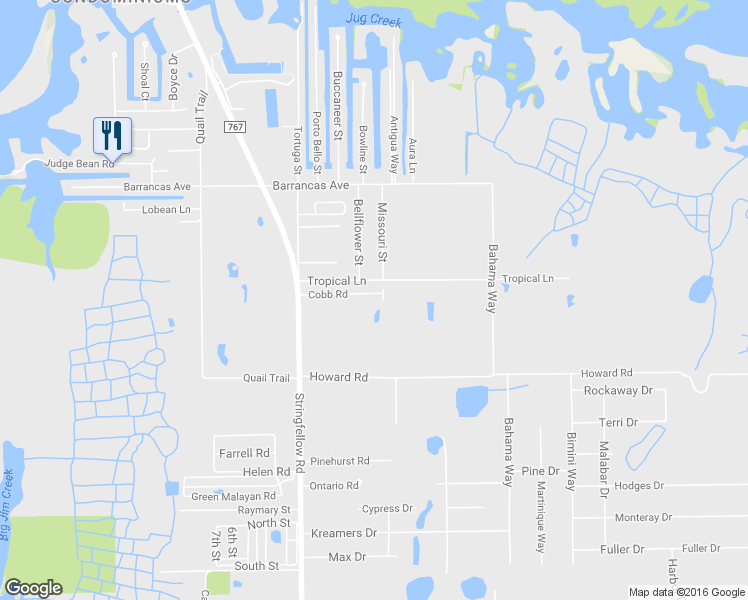 map of restaurants, bars, coffee shops, grocery stores, and more near 7337 Cobb Road in Bokeelia