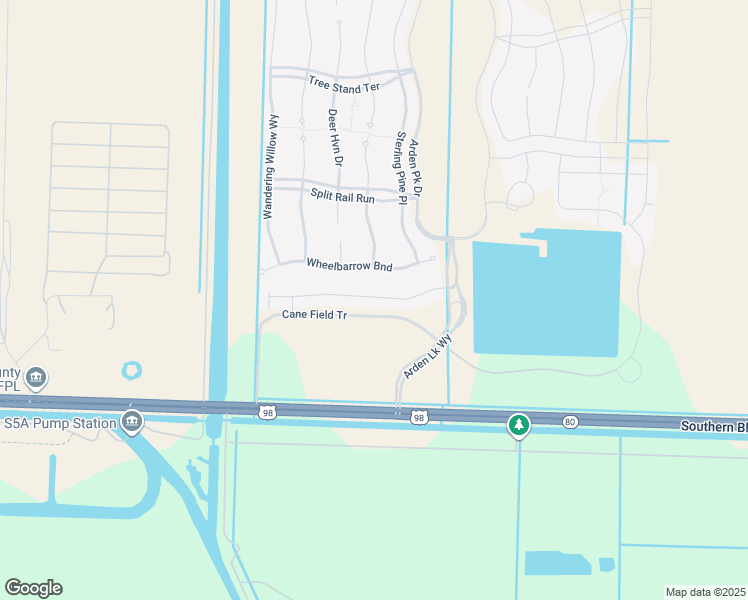 map of restaurants, bars, coffee shops, grocery stores, and more near 19610 Weathervane Way in Loxahatchee