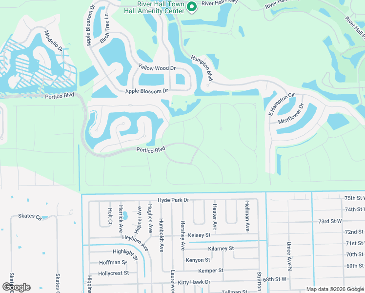 map of restaurants, bars, coffee shops, grocery stores, and more near 3764 Hyde Park Drive in Fort Myers