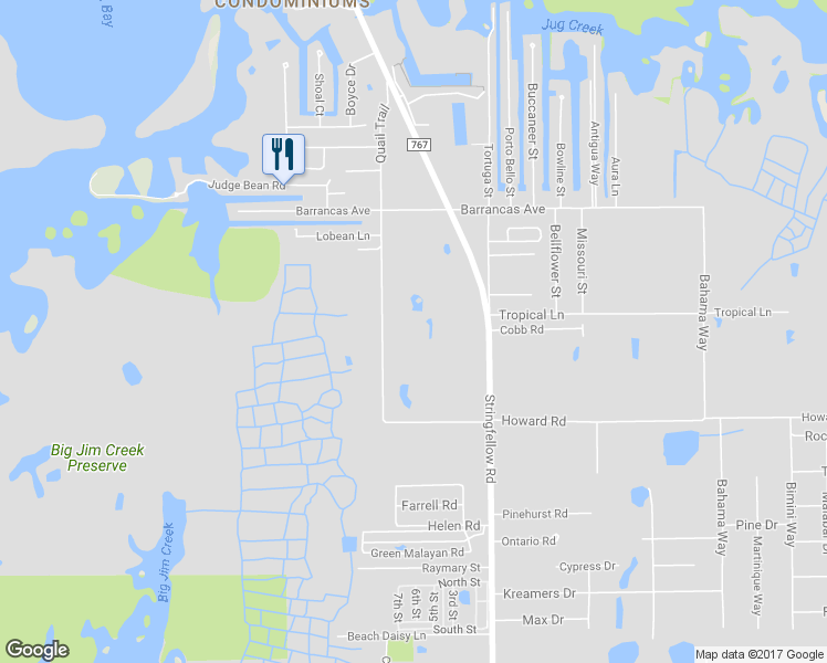 map of restaurants, bars, coffee shops, grocery stores, and more near 15690 Quail Trail in Bokeelia