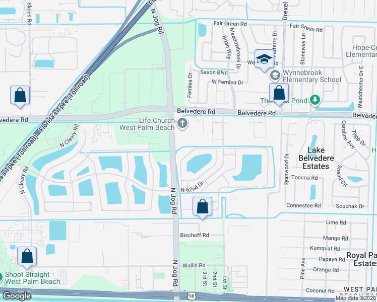 map of restaurants, bars, coffee shops, grocery stores, and more near 868 Imperial Lake Road in West Palm Beach