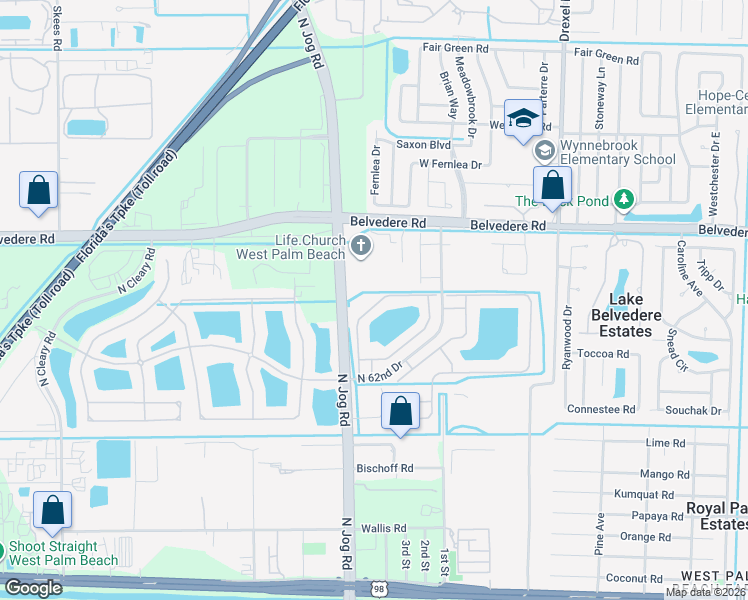 map of restaurants, bars, coffee shops, grocery stores, and more near 868 Imperial Lake Road in West Palm Beach