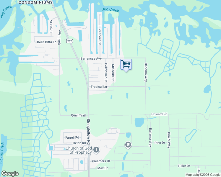 map of restaurants, bars, coffee shops, grocery stores, and more near 7337 Cobb Road in Bokeelia