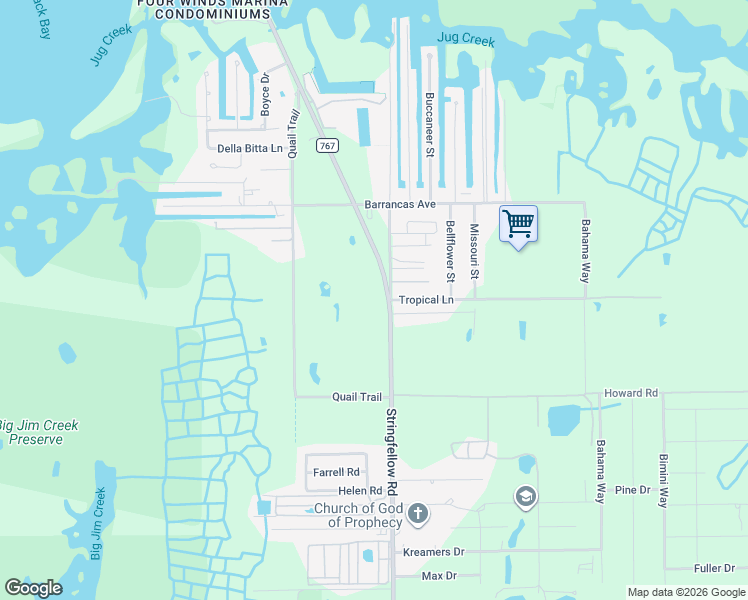 map of restaurants, bars, coffee shops, grocery stores, and more near 15901 Stringfellow Road in Bokeelia