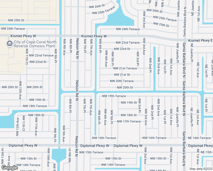 map of restaurants, bars, coffee shops, grocery stores, and more near 528 Northwest 20th Street in Cape Coral