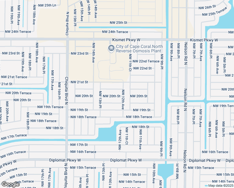 map of restaurants, bars, coffee shops, grocery stores, and more near 1213 Northwest 20th Street in Cape Coral