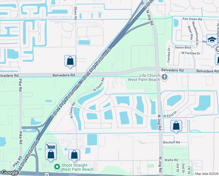 map of restaurants, bars, coffee shops, grocery stores, and more near 870 Gazetta Way in West Palm Beach