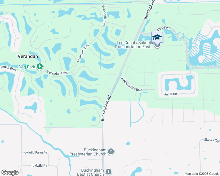 map of restaurants, bars, coffee shops, grocery stores, and more near 3737-3763 Buckingham Road in Fort Myers