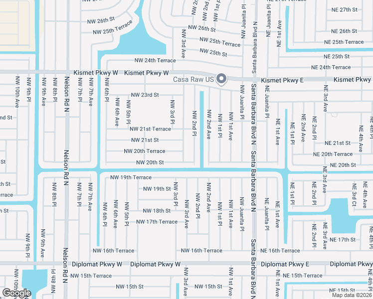 map of restaurants, bars, coffee shops, grocery stores, and more near 2022 Northwest 2nd Place in Cape Coral