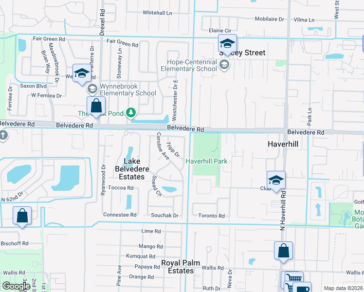 map of restaurants, bars, coffee shops, grocery stores, and more near 895 Balfrey Drive South in West Palm Beach