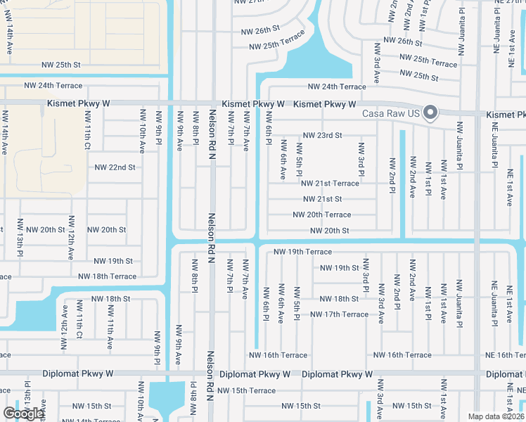 map of restaurants, bars, coffee shops, grocery stores, and more near 2024 Northwest 6th Place in Cape Coral