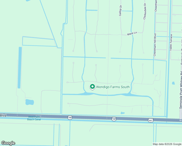 map of restaurants, bars, coffee shops, grocery stores, and more near 843 Stallion Drive in Loxahatchee