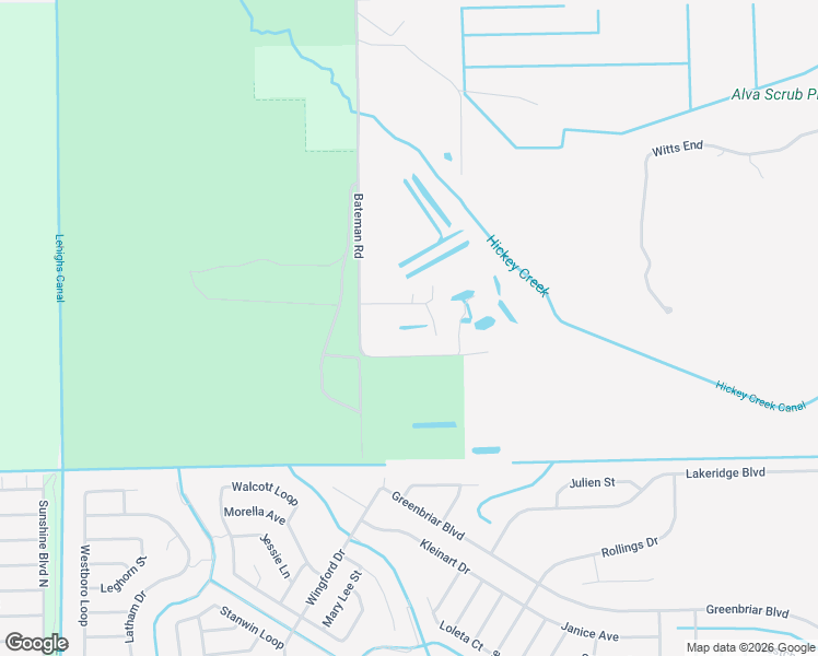 map of restaurants, bars, coffee shops, grocery stores, and more near 3751 Bateman Road in Alva