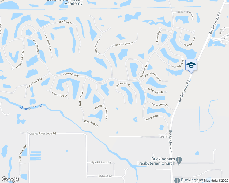 map of restaurants, bars, coffee shops, grocery stores, and more near 3610 Lakeview Isle Court in Fort Myers