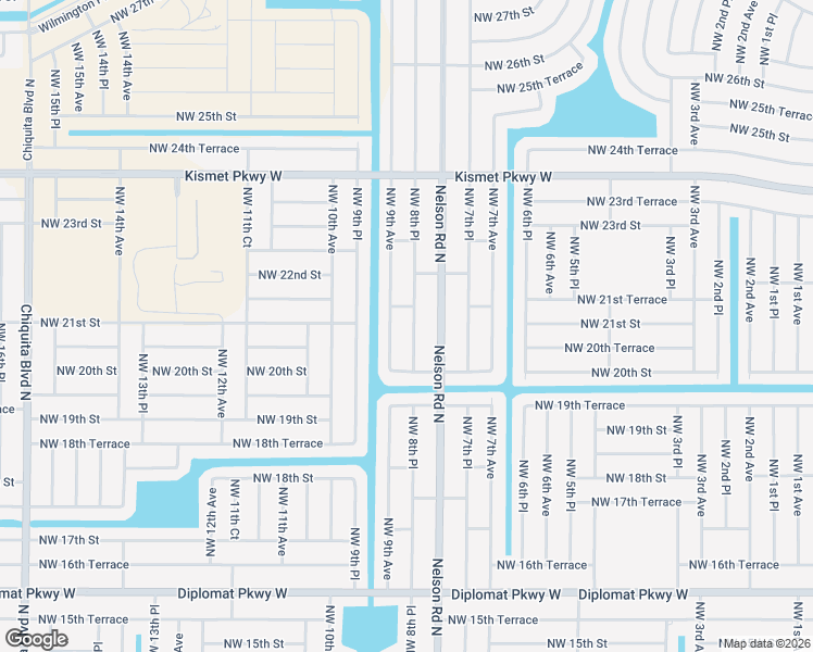 map of restaurants, bars, coffee shops, grocery stores, and more near 2018 Northwest 8th Place in Cape Coral