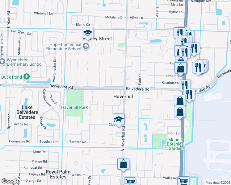 map of restaurants, bars, coffee shops, grocery stores, and more near 930 Rutherford Lane in Haverhill