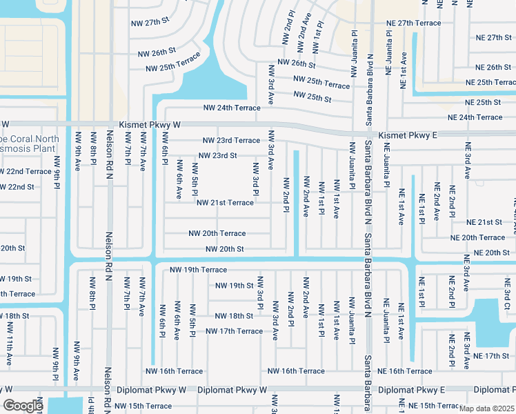 map of restaurants, bars, coffee shops, grocery stores, and more near 310 Northwest 21st Terrace in Cape Coral