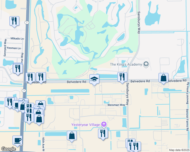 map of restaurants, bars, coffee shops, grocery stores, and more near 914 Drury Place in West Palm Beach