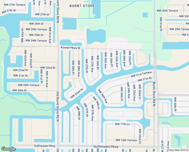 map of restaurants, bars, coffee shops, grocery stores, and more near 2201 Northwest 37th Place in Cape Coral