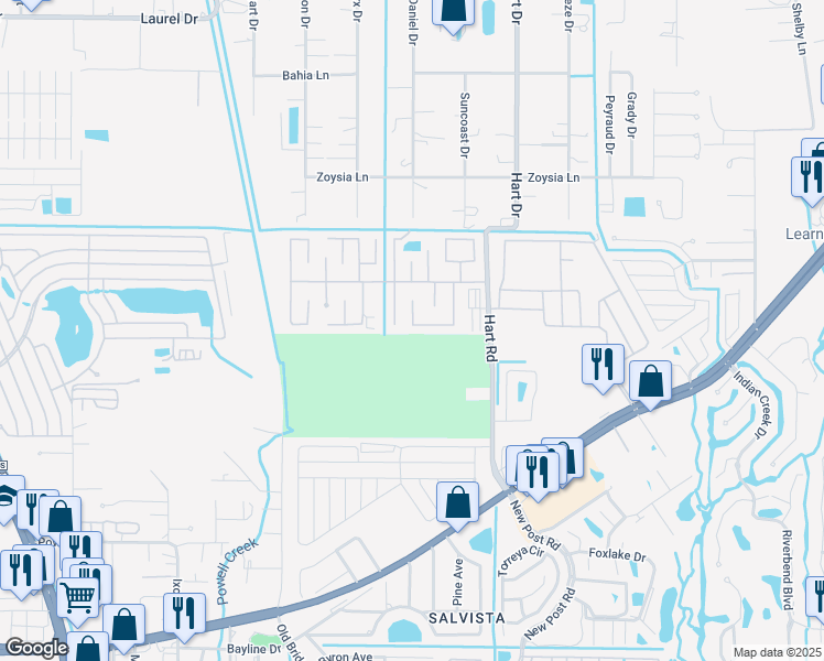 map of restaurants, bars, coffee shops, grocery stores, and more near 74 Holly Berry Court in North Fort Myers