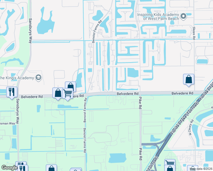 map of restaurants, bars, coffee shops, grocery stores, and more near 948 Lake Victoria Drive in West Palm Beach