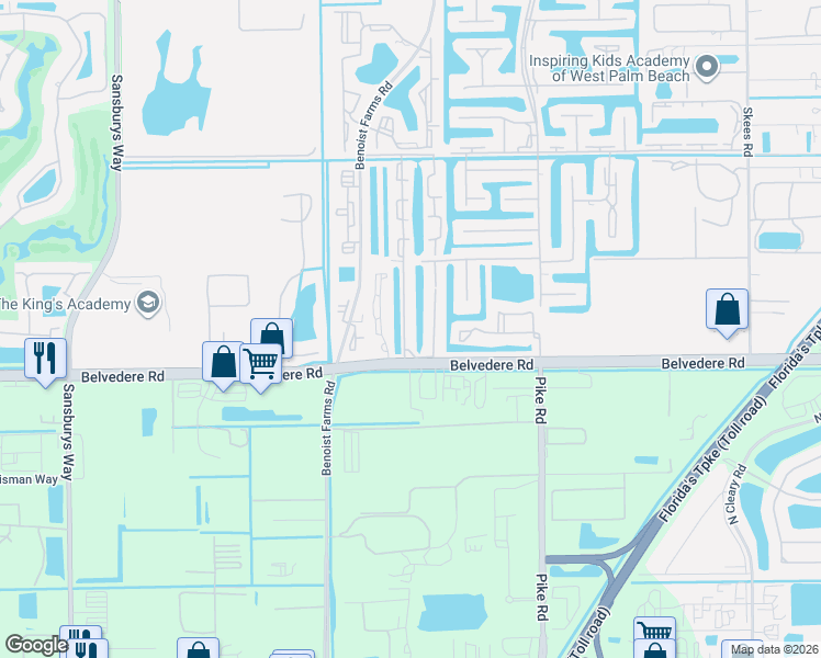 map of restaurants, bars, coffee shops, grocery stores, and more near 996 Lake Victoria Drive in West Palm Beach