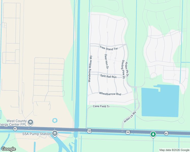 map of restaurants, bars, coffee shops, grocery stores, and more near 19703 Split Rail Run in Loxahatchee