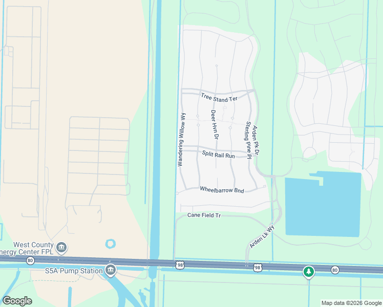 map of restaurants, bars, coffee shops, grocery stores, and more near 19750 Split Rail Run in Loxahatchee