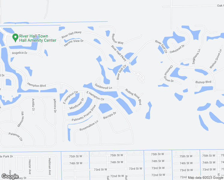 map of restaurants, bars, coffee shops, grocery stores, and more near 16580 Goldenrod Lane in Alva