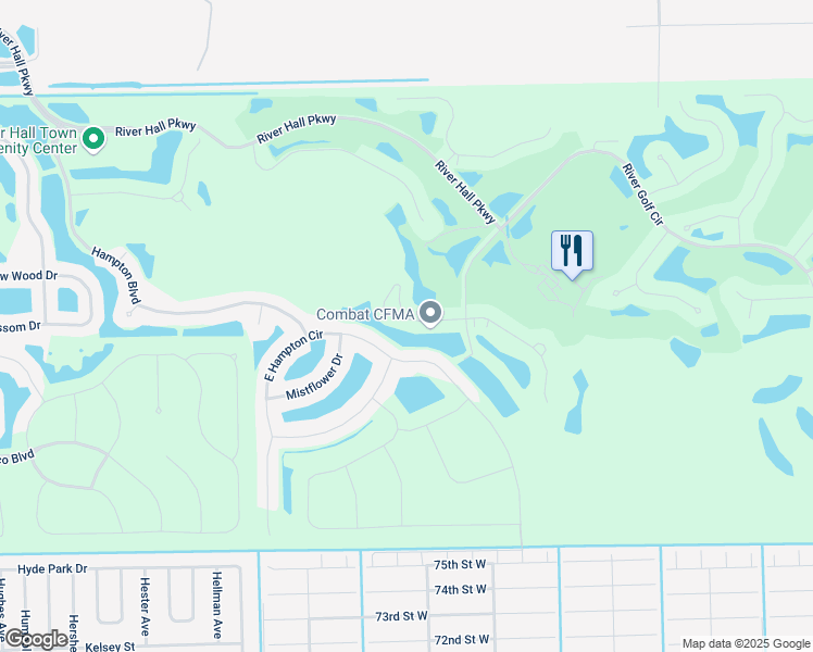 map of restaurants, bars, coffee shops, grocery stores, and more near 16571 Goldenrod Lane in Alva