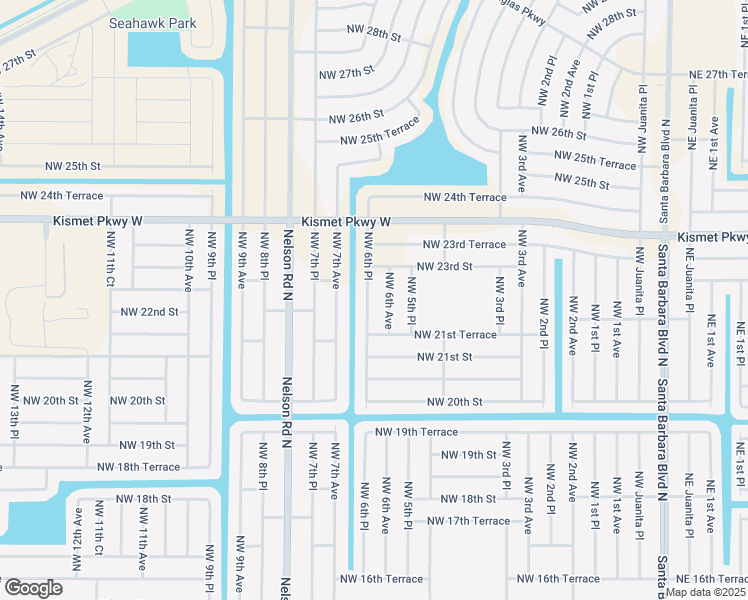 map of restaurants, bars, coffee shops, grocery stores, and more near 2207 Northwest 6th Place in Cape Coral