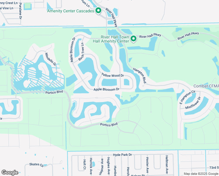 map of restaurants, bars, coffee shops, grocery stores, and more near 3344 Apple Blossom Drive in Alva