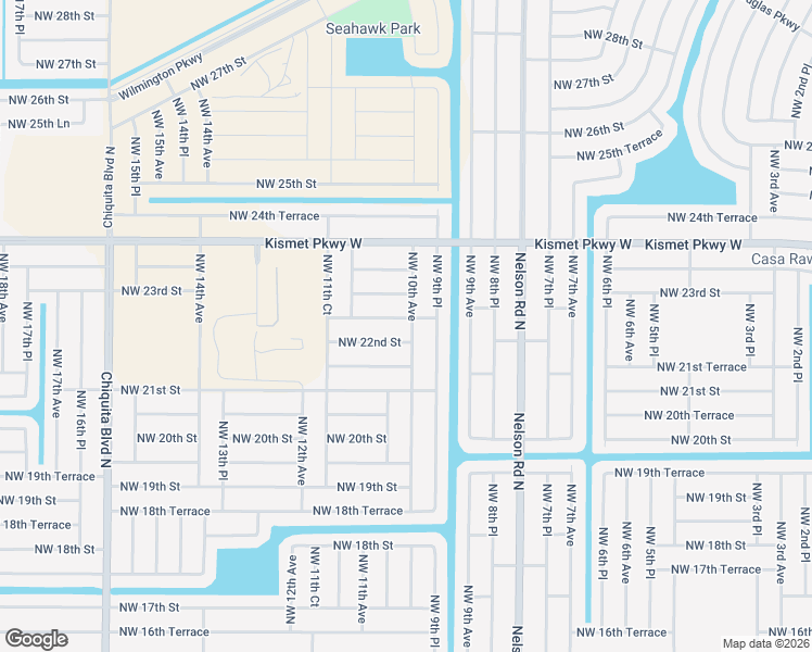 map of restaurants, bars, coffee shops, grocery stores, and more near 2211 Northwest 10th Avenue in Cape Coral