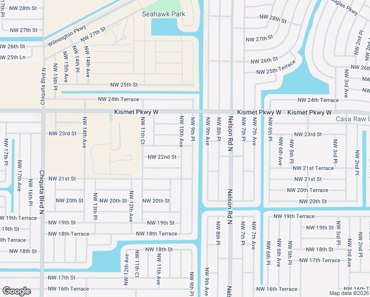map of restaurants, bars, coffee shops, grocery stores, and more near 2211 Northwest 10th Avenue in Cape Coral