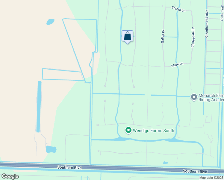 map of restaurants, bars, coffee shops, grocery stores, and more near 1030 Arabian Drive in Loxahatchee