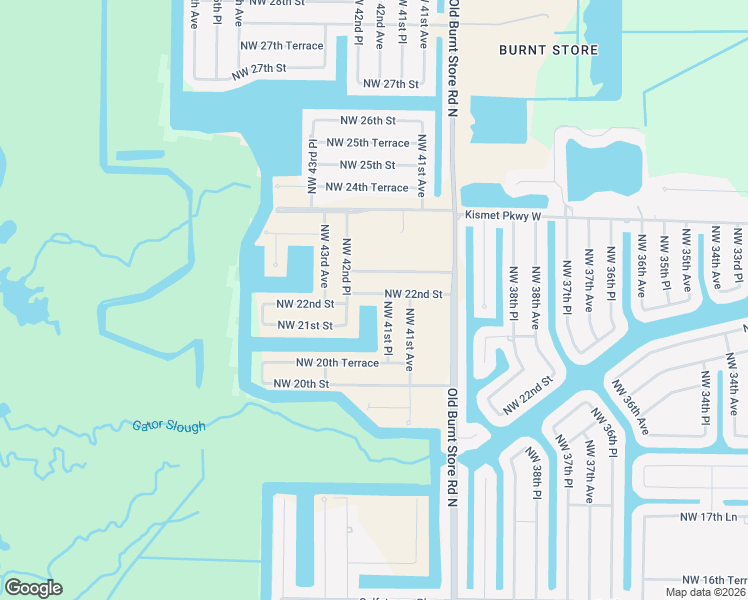 map of restaurants, bars, coffee shops, grocery stores, and more near 4124 Northwest 22nd Street in Cape Coral