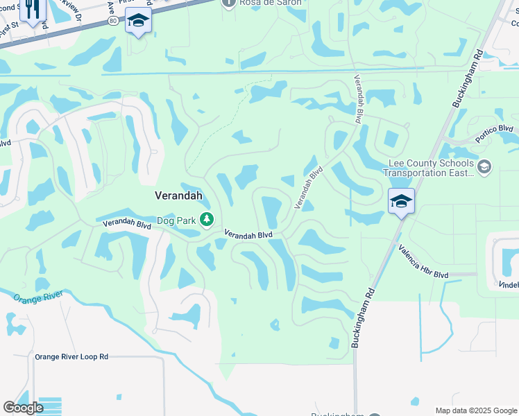 map of restaurants, bars, coffee shops, grocery stores, and more near 3582 Cedar Hammock View Court in Fort Myers