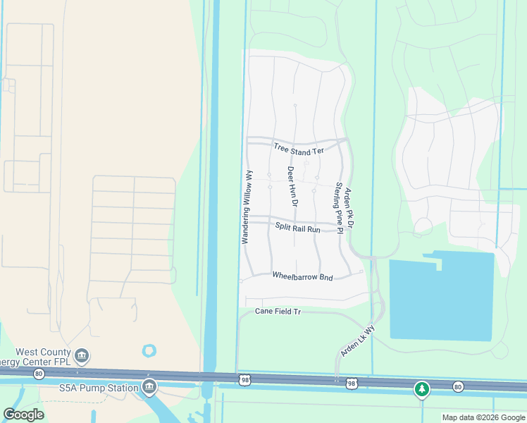 map of restaurants, bars, coffee shops, grocery stores, and more near 19703 Split Rail Run in Loxahatchee